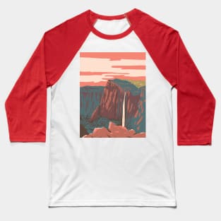 Basaseachic Falls National Park in Chihuahua Mexico WPA Art Deco Poster Baseball T-Shirt